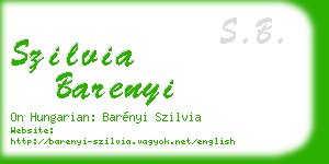 szilvia barenyi business card