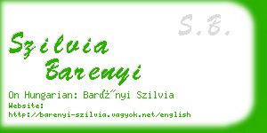 szilvia barenyi business card